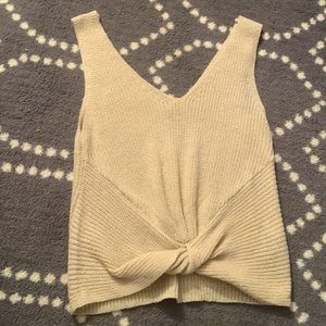 MOON&MADISON LIGHTLY-WORN TANK TWIST SWEATER